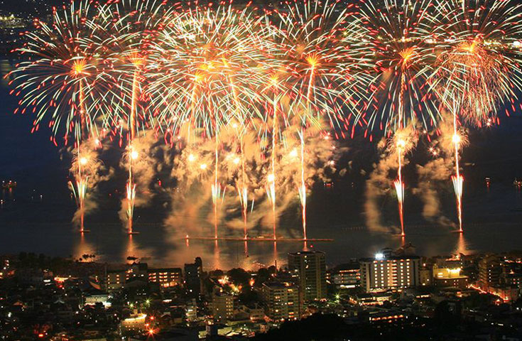 諏訪湖祭湖上花火大会